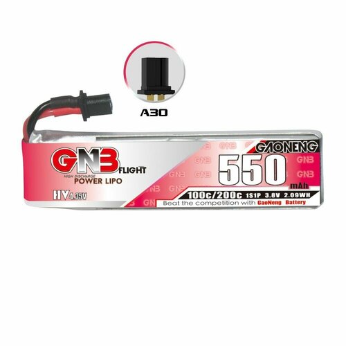 Аккумулятор GAONENG GNB 550mah 1S 100C HV разъем A30 для FPV вупов