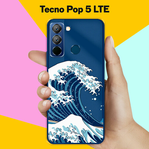 Силиконовый чехол на Tecno Pop 5 LTE Волна / для Техно Поп 5 ЛТЕ силиконовый чехол на tecno pop 5 техно поп 5 медведь