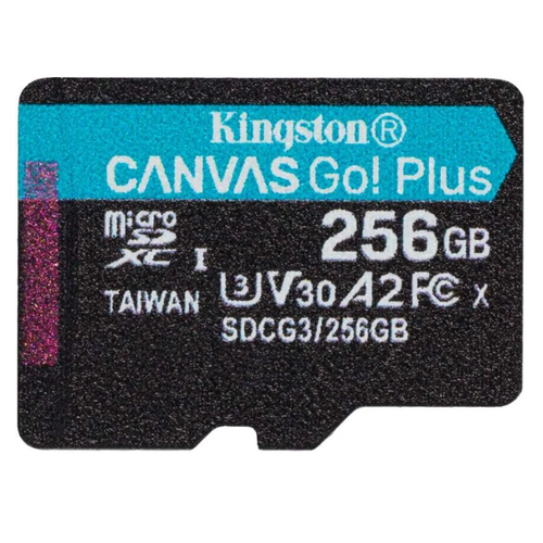 Карта памяти Kingston microSDXC Canvas Select Go Plus Class 10 UHS-I U3 (170/90MB/s) 256GB