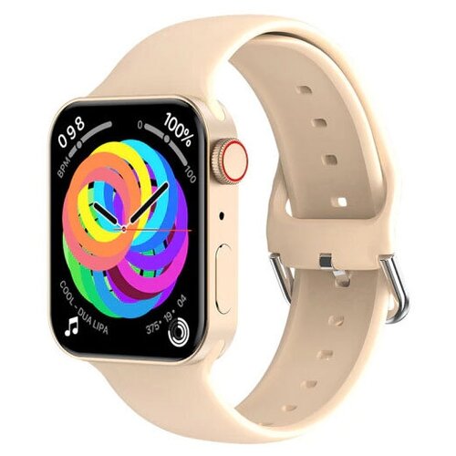 Умные смарт-часы Smart Watch IWO 7 7 series фитнес браслет 44мм беспроводная зарядка активное боковое колесико и кнопка серебро 177100₽