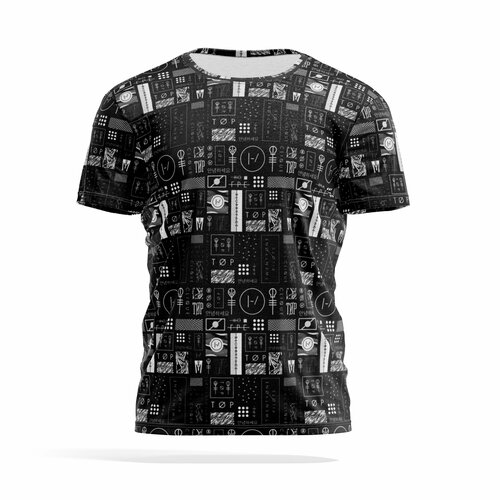 фото Футболка panin brand, размер xxl, черный, серый