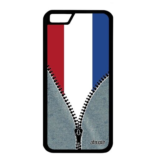 фото Противоударный чехол для // apple iphone 6s // "флаг голландии на молнии" патриот страна, utaupia, серый