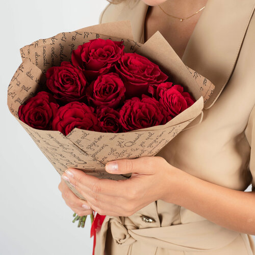 Изображение товара Букет из живых цветов 9 красных роз от Bestflo купить с доставкой