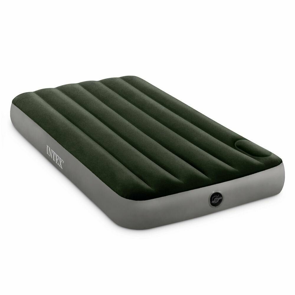 Кровать надувная DOWNY BED, (fiber-tech), встроенный ножной насос, 99x191x25см, ПВХ, 64761