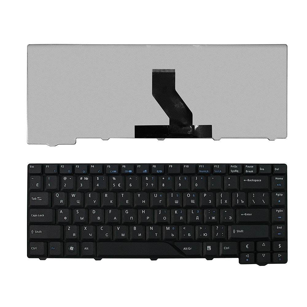 Acer Клавиатура Acer Aspire 4220 4720 4315 4520 5720 5920 5520. Плоский Enter. Черная без рамки