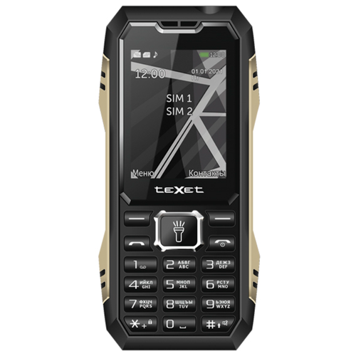 Телефон teXet TM-D424, 2 SIM, черный мобильный телефон texet tm 308 черный красный