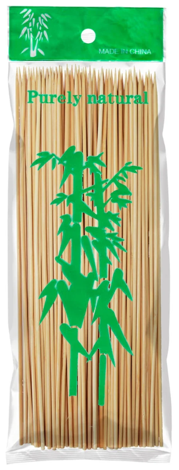 Шпажки-шампуры деревянные (бамбуковые) для шашлыка 90шт. 25см. - фотография № 1