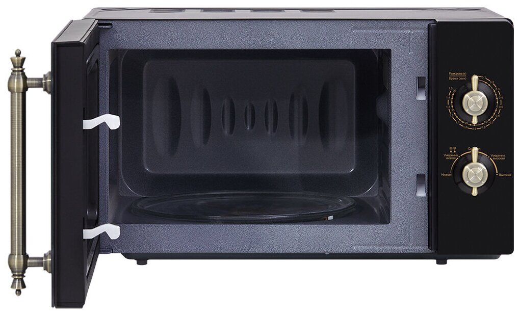 Микроволновая печь HIBERG VM-4288 BR черная ретро - фотография № 7