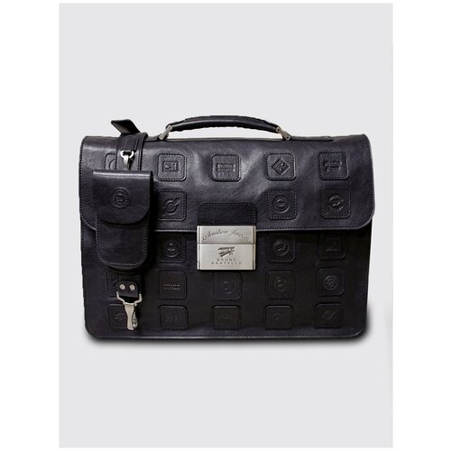 Портфель Bruno Bartello P-0007, фактура матовая, черный