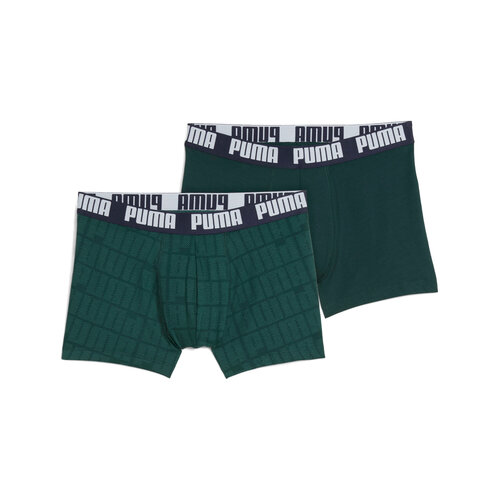 Трусы PUMA MEN LOGO PRINT BOXERS 2P, размер M, зеленый