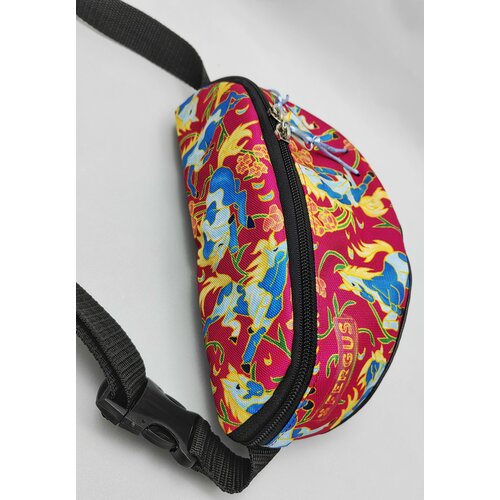 фото Сумка поясная psap0035, фактура матовая, красный fergus