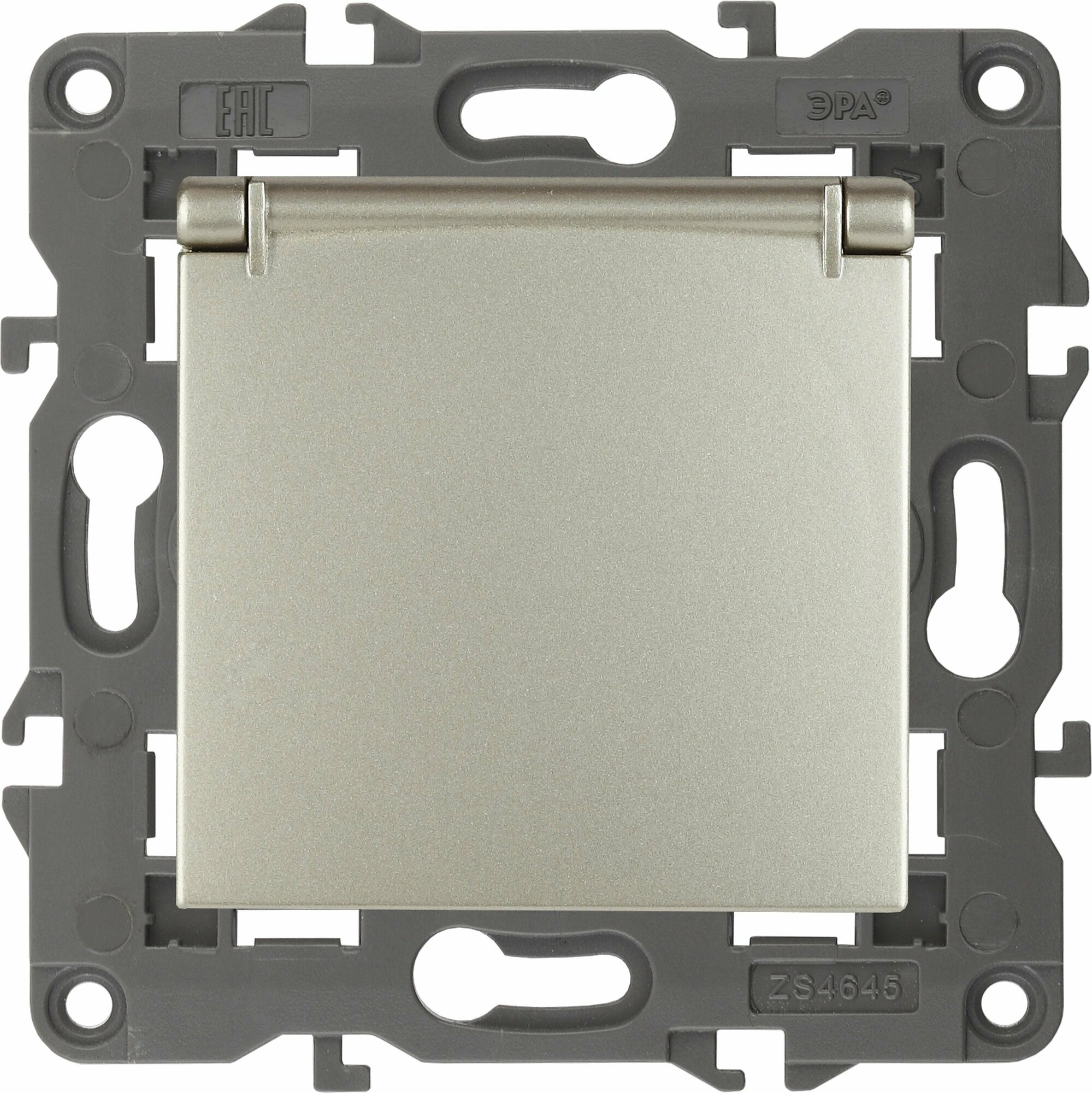 14-2103-04 ЭРА Розетка 2P+E Schuko со шторками с крышкой, 16A-250В, IP20, Эра El
