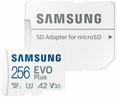 Карта памяти MicroSDXC 256GB Samsung MB-MC256KA Class10, EVO PLUS + adapter