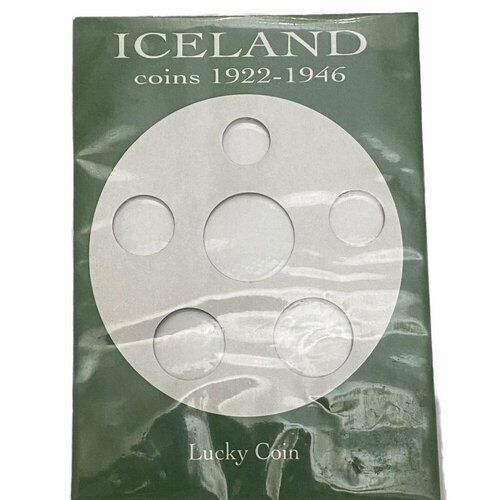 Исландия буклет для набора из 6 монет 1922-1946 гг. исландия набор монет 1 5 10 25 эйре 1 2 кроны lucky coins 1946 1967 гг