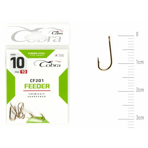 фото Крючки cobra feeder сер. cf201 разм. 010 10шт.