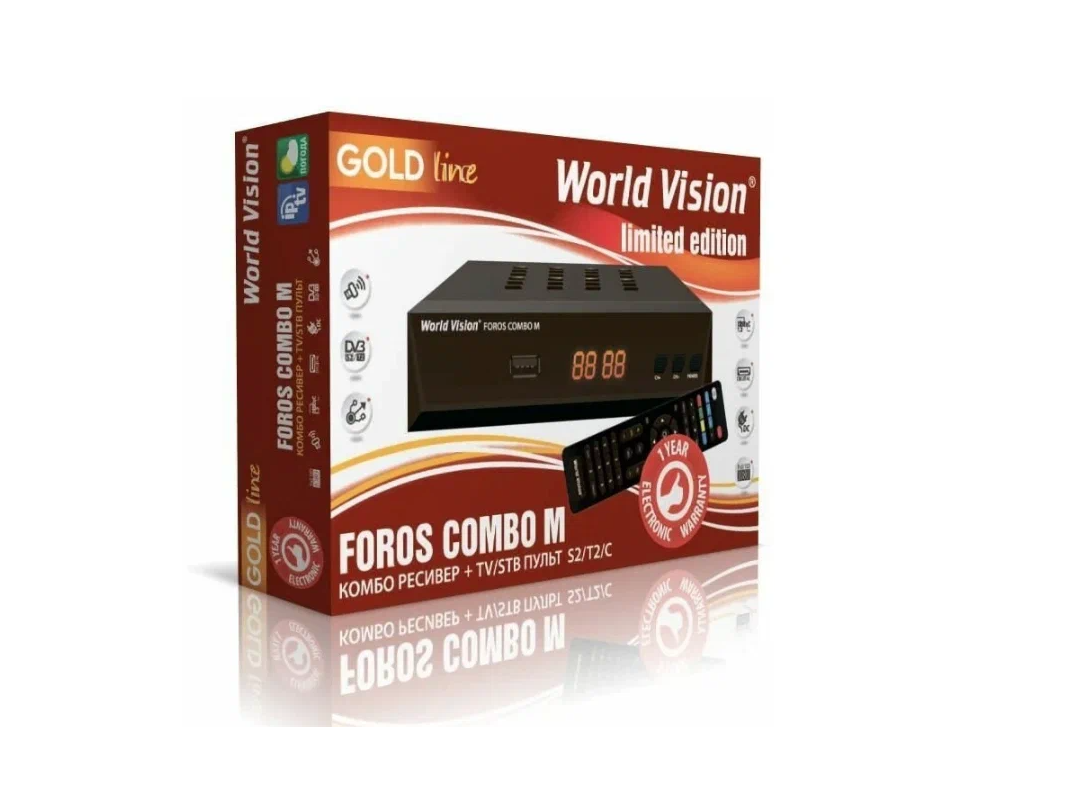 ТВ ресивер World Vision Foros Combo M черный