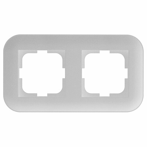 Рамка 2-местная OVIVO Loft серебро