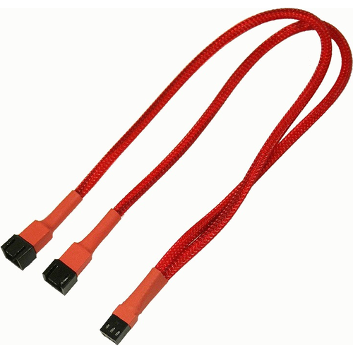 Разветвитель 3-pin - 2x 3-pin, Nanoxia Red (NX3PY30R)