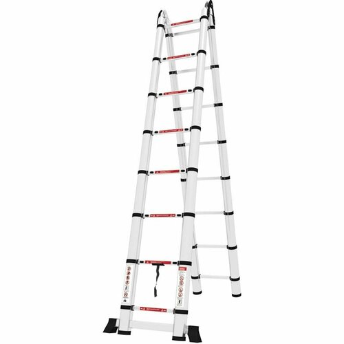 Телескопическая лестница-стремянка Сорокин 24.28 лестница стремянка сибртех 97716 6 ступеней