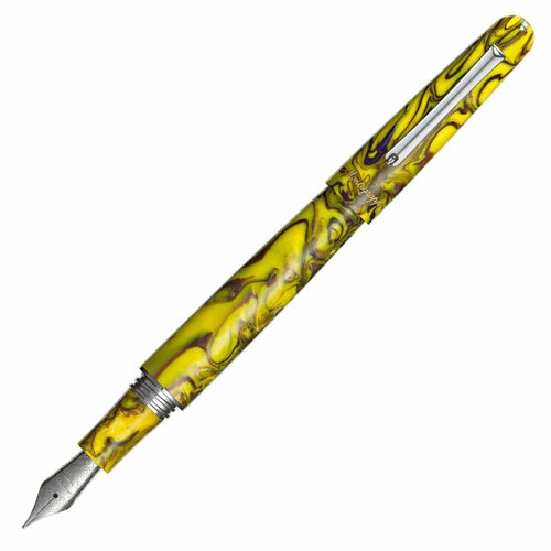 Перьевая ручка Montegrappa ELMO 01 Elmo 01 Fantasy Blooms Iris Yellow F. Артикул ELMO01-IY-FP-F