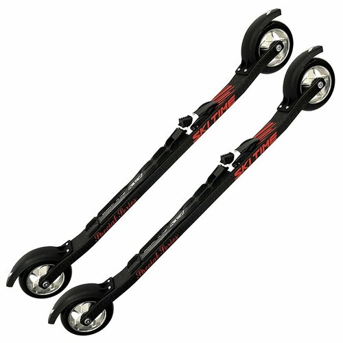 фото Лыжероллеры с креплениями ski time коньковые skiroll skate carbon (650/n3/100х24) (черный)