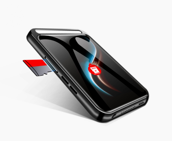 Ультратонкий мини mp3 плеер MyPads с полноэкранным сенсорным дисплеем 2.4 дюйма 16Gb черного цвета — фото 3
