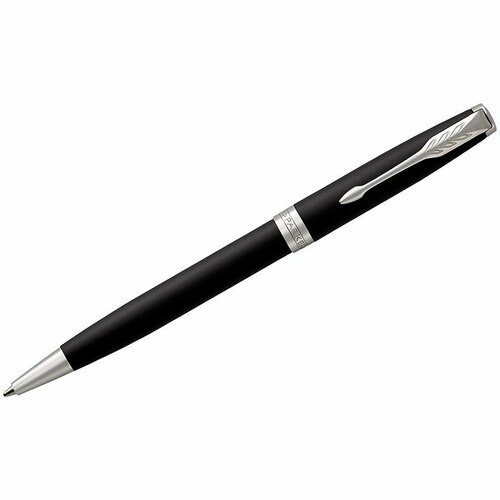 Ручка шариковая Parker Sonnet Matte Black СT черная, 1,0мм, поворот, подарочная упаковка