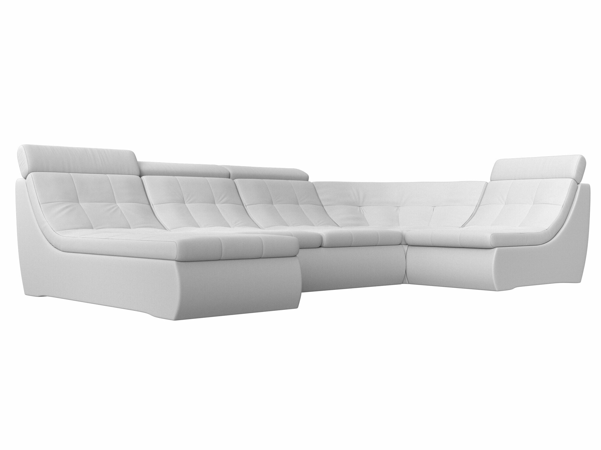 фото Диван прямой Лига Диванов Лига-033 Белый (экокожа)