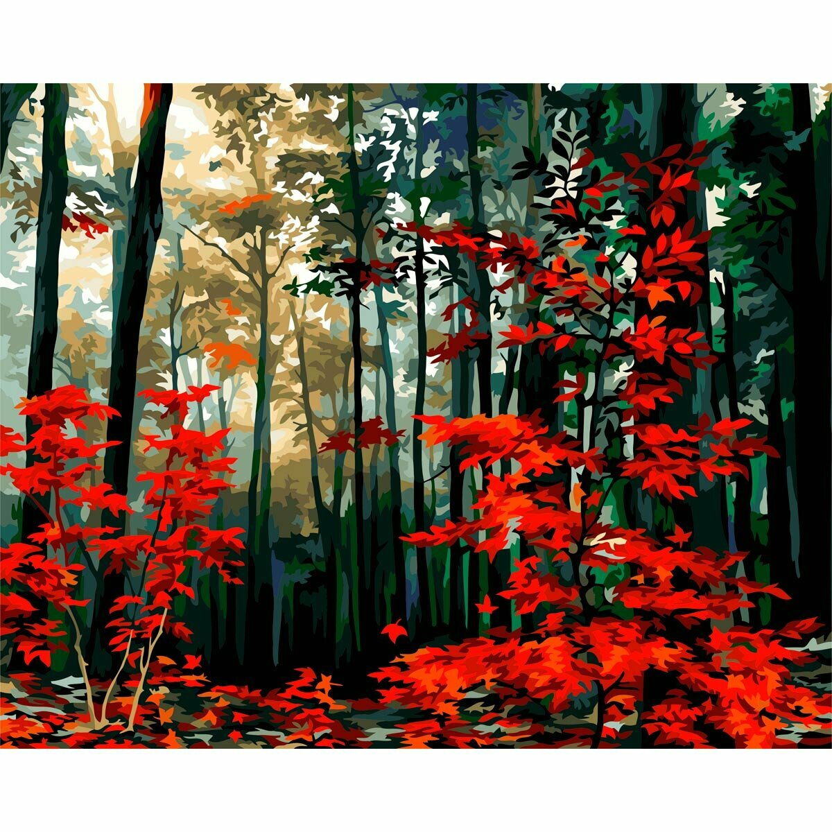 Картина по номерам 'Утро в осеннем лесу' 40*50 см