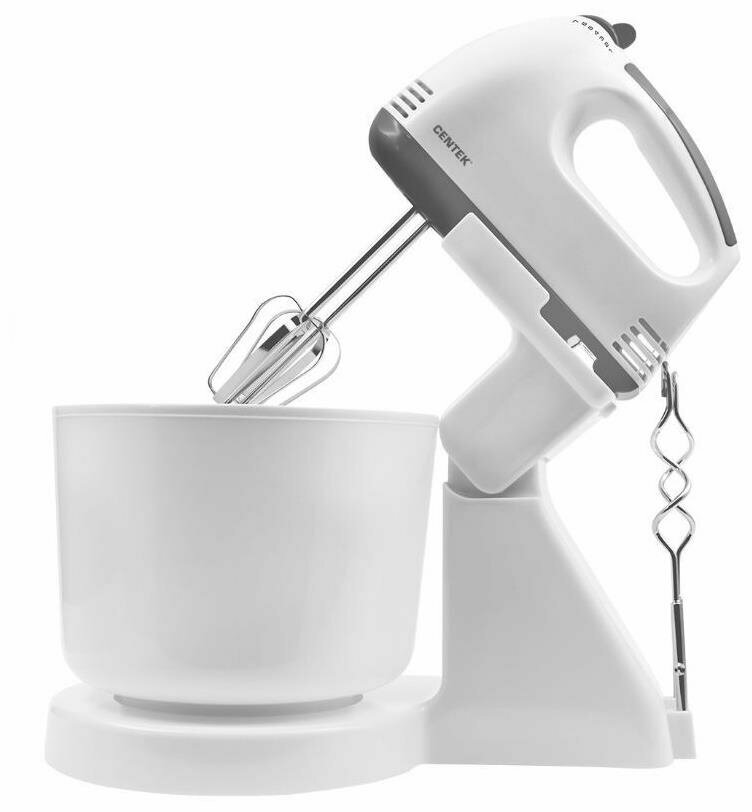 фото Миксер с чашей CENTEK CT-1113 (белый/серый)