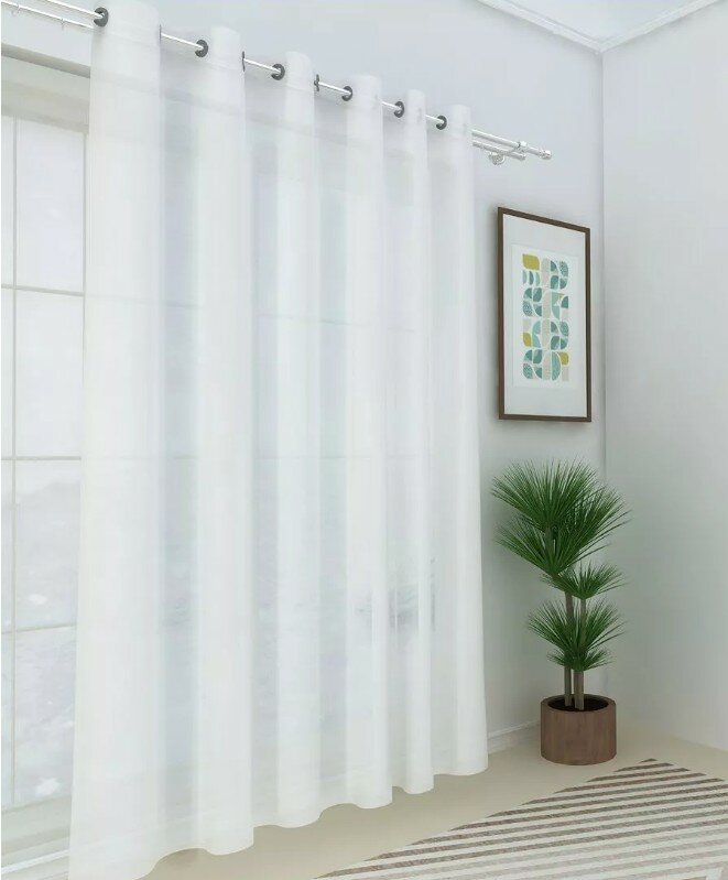 фото Тюль в спальню в гостиную на люверсах вуаль, 300х250см