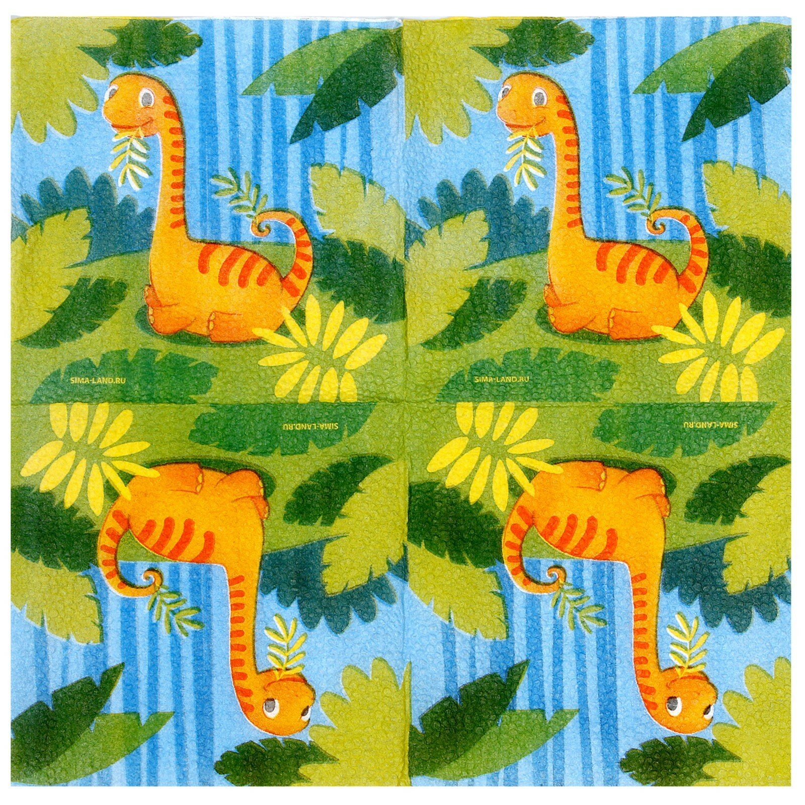 Страна Карнавалия Салфетки бумажные «Динозаврик», 24х24 см, 20 шт - фотография № 3