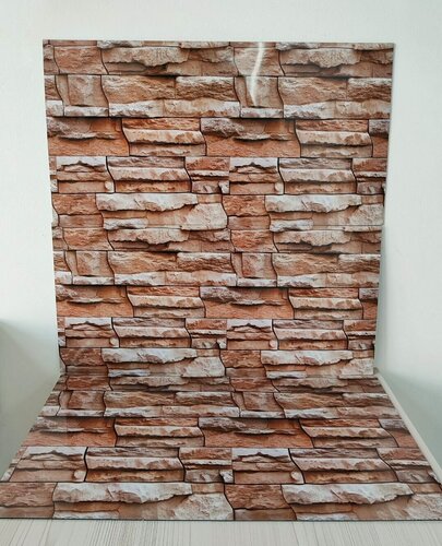 Изображение товара Панель самоклеящаяся стеновая 3D "Коричневый камень" 30х60см (24шт в уп.)