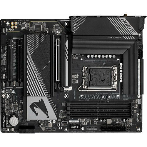 Материнская плата Gigabyte B760 AORUS ELITE AX DDR4 Soc-1700 Intel B760 4xDDR5 ATX AC97 8ch71 25Gg RAIDHDMIDP 2604000₽