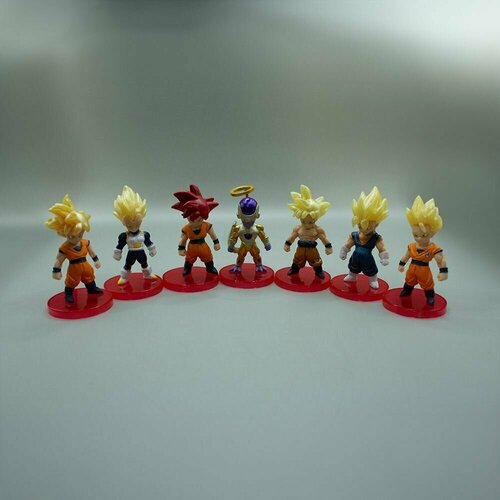 Детализированная фигурка из аниме Dragon Ball/Жемчуг Дракона - набор из 7 фигурок 9pcs set dragon ball z gt cell barcode heroes battle card ultra instinct game collection cards