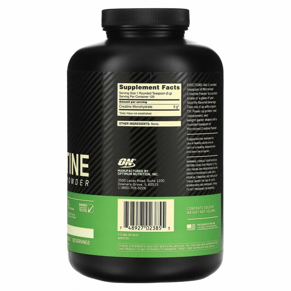 Креатин OPTIMUM NUTRITION Micronized Creatine Powder, порошок, 1,2кг, нейтральный [on163] - фото №6