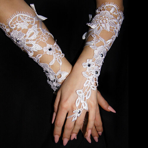 фото Перчатки sergio meloni, размер 7.5, белый