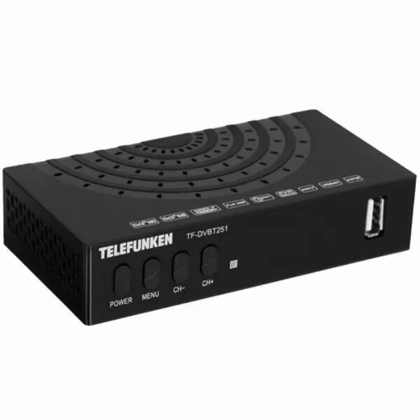 Ресивер DVB-T2 Telefunken TF-DVBT251 черный