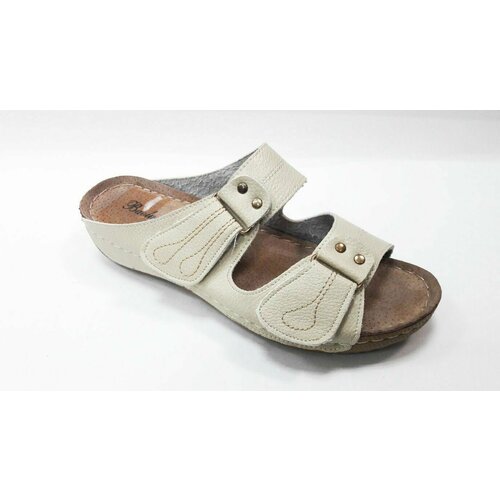 фото Шлепанцы , размер 39, бежевый нет бренда