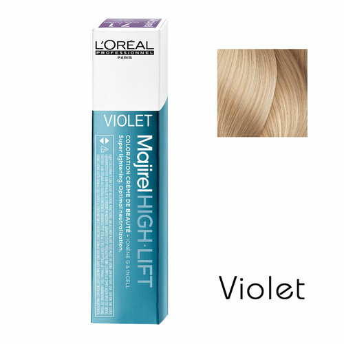 Краска для волос Majirel High Lift Перламутовый 50 мл L'Oreal Professionnel Majirel High Lift Violet 50ML V049 50 мл краска мажирель high lift ash violet пепельно перламутровый