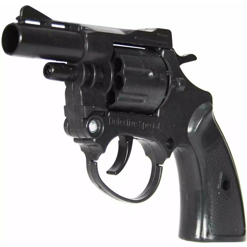 детский восьмизарядный металлический револьвер с кобурой и коробкой rev silver 8 Револьвер пластик на 8 пистонов 8248-С