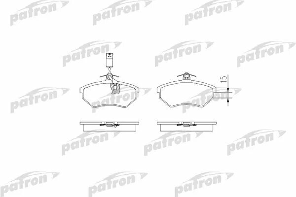 PBP343 PATRON Колодки тормозные дисковые
