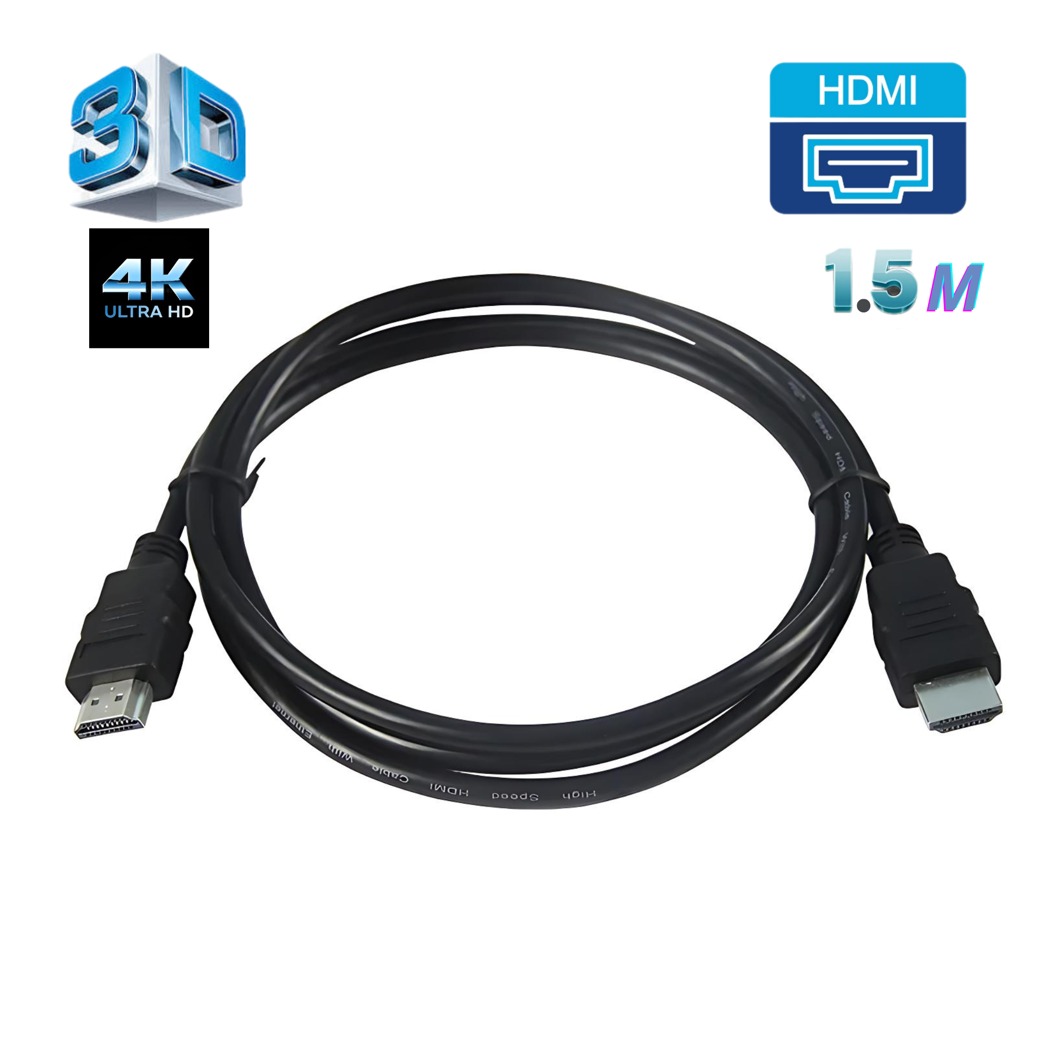 Кабель HDMI - HDMI 1.5м - высокоскоростной, шнур аудио видео, провод версия 1.4 (FullHD) разрешение 1080, 4К