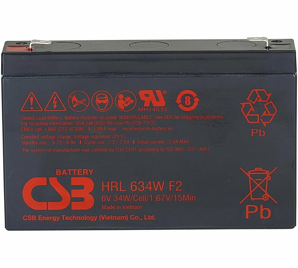 Батарея для ИБП CSB HRL634W F2 FR