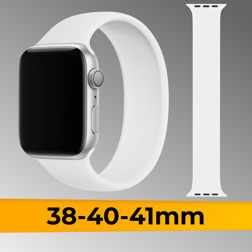 Силиконовый ремешок на Apple Watch 1-9, SE, 38-40-41 mm / Сменный монобраслет (S) для смарт часов Эпл Вотч 1-9, СЕ / Лавандово-серый силиконовый монобраслет для умных часов apple watch 38 40 41 mm сменный браслет s для смарт часов эпл вотч 1 9 se ultra серии lavender gray