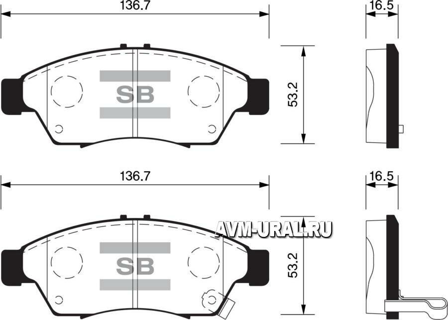 SANGSIN BRAKE SP1541 SP1541_колодки дисковые передние!\ Suzuki Liana 1.3/1.6i/1.6 &4WD/1.4DDiS 01>