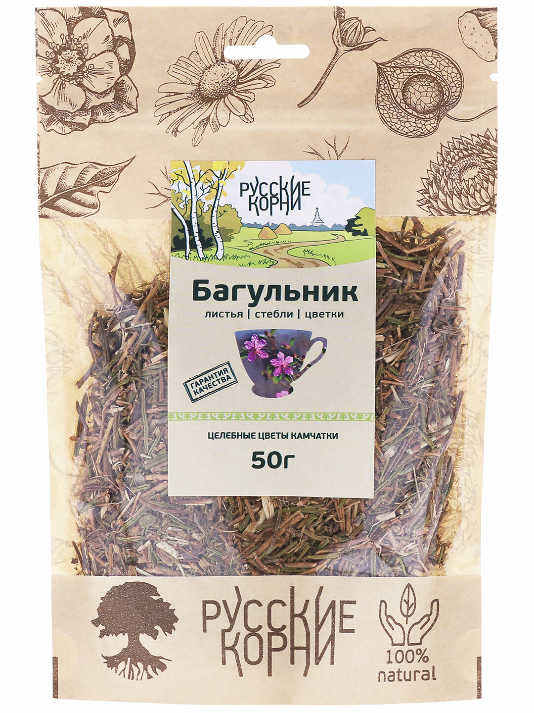 Картинки Травяной Сбор Багульник от Кашля, 50 г - "Русские Корни" / от Простуды и Гриппа