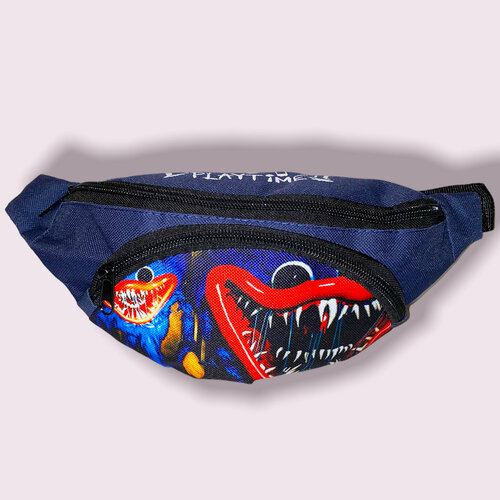 фото Сумка поясная poppy, черный, синий