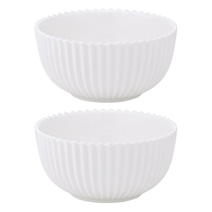 Набор из двух салатников кухонных, фарфор, белого цвета из коллекции Edge, 300 мл, Tkano, TK22-TW_BW0017
