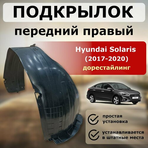 Подкрылок передний правый Hyundai Solaris 2017-2020